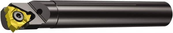 Sandvik Coromant - 254R/LKF-R, Internal or External, Right Hand, 1.3mm Max Depth of Cut, Indexable Grooving Tool Holder - 254..CC Insert Compatibility, 4.9213" OAL, Through Coolant - Americas Tooling