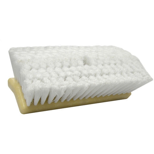 10″ Bi-Level Scrub Brush, Flagged White Polystyrene Fill - Americas Tooling