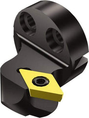 Sandvik Coromant - Left Hand Cut, Size 40, DCMT 3(2.5)2 Insert Compatiblity, Modular Turning & Profiling Cutting Unit Head - 27mm Ctr to Cutting Edge, 20mm Head Length, Through Coolant, Series CoroTurn 107 - Americas Tooling