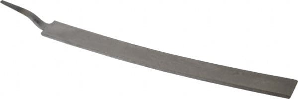 PFERD - 14" Long, Smooth Cut, Flat American-Pattern File - Single/Curved Cut, 0.38" Overall Thickness, Flexible, Tang - Americas Tooling