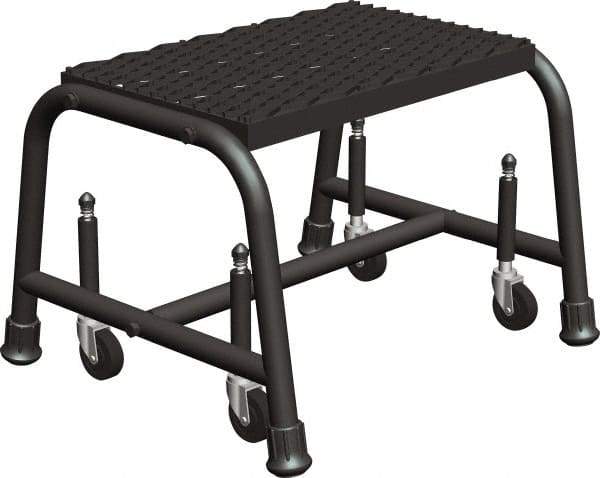 Ballymore - 12" 1 Step Ladder - Rolling Safety Ladder, 450 Lb Capacity, 12" Platform Height, 18" Base Width x 16" Base Depth, Abrasive Mat Tread - Americas Tooling