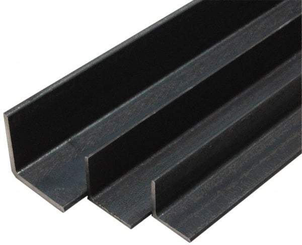 Made in USA - Low Carbon Steel, 1/8 Inch Thick Wall, Angle Iron - 2 Inch Wide x 2 Inch High x 80 Inch Long - Americas Tooling