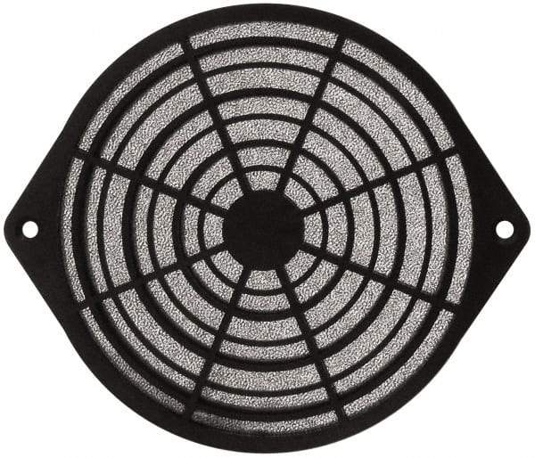 Made in USA - 162mm High x 162mm Wide x 7.9mm Deep, Tube Axial Fan Air Filter Assembly - 93% Capture Efficiency, Polyurethane Foam Media, 175°F Max, 45 Pores per Inch, Use with 162mm Round Tube Axial Fans - Americas Tooling