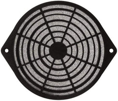 Made in USA - 162mm High x 162mm Wide x 7.9mm Deep, Tube Axial Fan Air Filter Assembly - 93% Capture Efficiency, Polyurethane Foam Media, 175°F Max, 45 Pores per Inch, Use with 162mm Round Tube Axial Fans - Americas Tooling