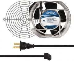 Made in USA - 115 Volts, AC, 240 CFM, Oval Tube Axial Fan Kit - 0.46 Amp Rating, 151mm High x 172mm Wide x 51mm Deep, Includes Fan, Fan Guard, Fan Cord - Americas Tooling