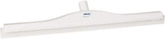 Vikan - 20" Rubber Blade Floor Squeegee - Double Edge, White, Plastic Holder - Americas Tooling