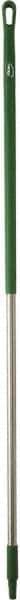 Vikan - 60 x 1-1/4" Stainless Steel Squeegee Handle - European Threaded Connection, Green - Americas Tooling