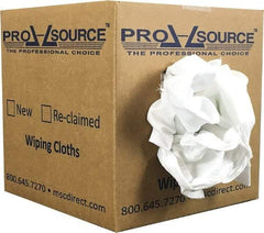 PRO-SOURCE - Cotton Reclaimed Rags - White, Sheeting, Lint Free, 5 Lbs. at 3 to 5 per Pound, Box - Americas Tooling