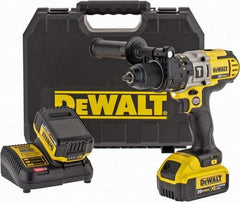 DeWALT - 20 Volt 1/2" Keyless Chuck Cordless Hammer Drill - 0 to 9,775, 0 to 22,950 & 0 to 34,000 BPM, 0 to 575, 0 to 1,350 & 0 to 2,000 RPM, Reversible, Mid-Handle - Americas Tooling