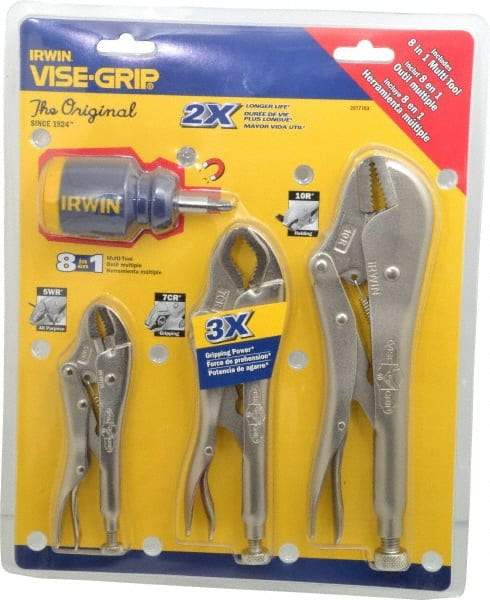 Irwin - 4 Piece Locking Plier Set - Comes in Display Card - Americas Tooling