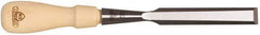 Stanley - 9-21/64" OAL x 5/8" Blade Width Wood Chisel - 5/8" Tip, Hornbeam Wood Handle - Americas Tooling