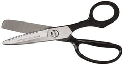 Wiss - 4-3/4" LOC, 8-1/2" OAL Nickel Plated Leather and Belt Shears - Americas Tooling