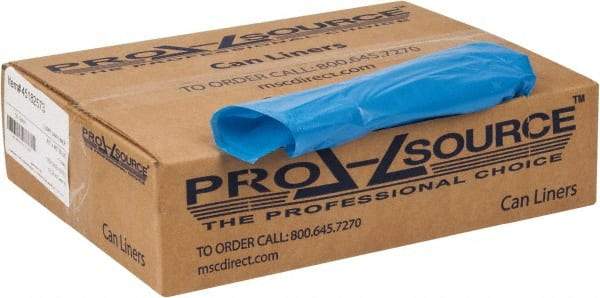 PRO-SOURCE - 1 mil Thick, Heavy-Duty Trash Bags - 40" Wide x 46" High, Clear Blue - Americas Tooling