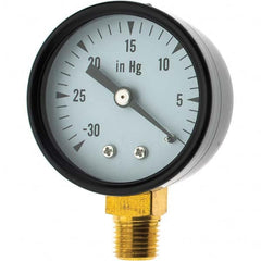 Value Collection - Vacuum Gauges Type: Analog Vacuum Gauge Thread Size: 1/4 - Americas Tooling