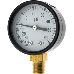 Value Collection - Vacuum Gauges Type: Analog Vacuum Gauge Thread Size: 1/4 - Americas Tooling