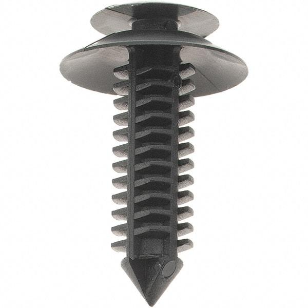 Value Collection - 8mm Hole Diam, 14mm OAL, Ratchet Shank, Nylon Panel Rivet - 8mm Material Thickness - Americas Tooling