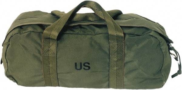 Ability One - 2 Pocket Olive Drab Canvas Tool Bag - 6" Wide x 19-1/2" Deep x 8-1/2" High - Americas Tooling