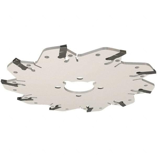 Iscar - Arbor Hole Connection, 0.106" Cutting Width, 39mm Depth of Cut, 160mm Cutter Diam, 32mm Hole Diam, 10 Tooth Indexable Slotting Cutter - GM-DG Toolholder, GIM, GIMY, GIP, GIPA Insert, Right Hand Cutting Direction - Americas Tooling