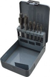 Value Collection - 3mm to 10mm Socket-Head Cap Screw Compatible, High Speed Steel, Solid Pilot Counterbore Set - Americas Tooling