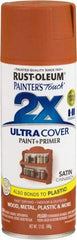 Rust-Oleum - Cinnamon, Satin, Enamel Spray Paint - 8 Sq Ft per Can, 12 oz Container, Use on Multipurpose - Americas Tooling