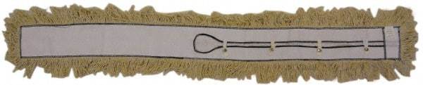 PRO-SOURCE - 60" Long x 3-1/2" Wide Cotton Dust Mop Head - White, Looped Head, Launderable - Americas Tooling