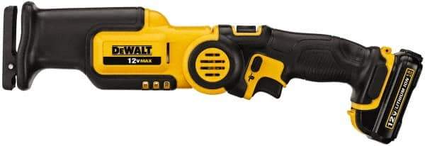 DeWALT - 12V, 0 to 2,700 SPM, Cordless Reciprocating Saw - 9/16" Stroke Length, Lithium-Ion Batteries Included - Americas Tooling