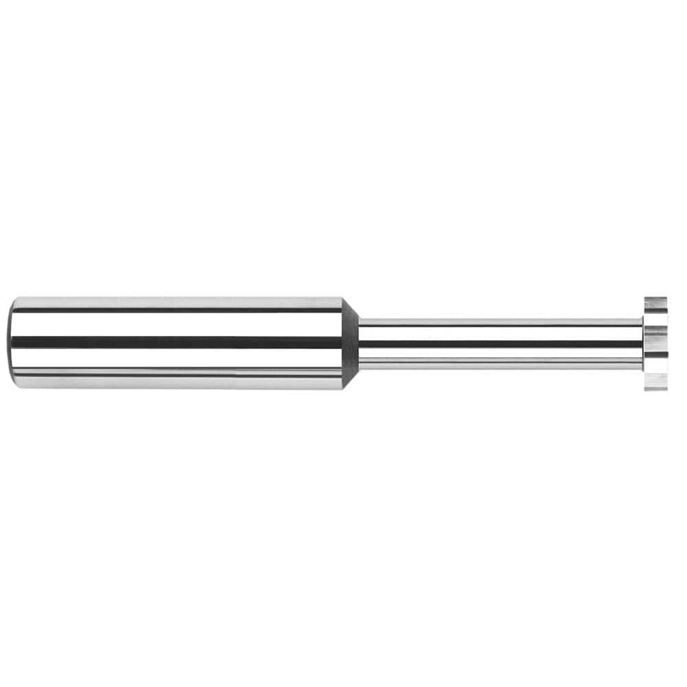 Harvey Tool - 1/2" Cut Diam, 5/32" Cut Width, 1/2" Shank, Straight-Tooth Woodruff Keyseat Cutter - Exact Industrial Supply