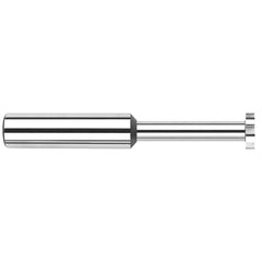 Harvey Tool - 3/16" Cut Diam, 1.4mm Cut Width, 3/16" Shank, Straight-Tooth Woodruff Keyseat Cutter - Exact Industrial Supply