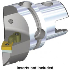 Kennametal - Left Hand Cut, Size KM50, SN.. Insert Compatiblity, Internal or External Modular Turning & Profiling Cutting Unit Head - 35mm Ctr to Cutting Edge, 60.2mm Head Length, Through Coolant, Series M-Clamping - Americas Tooling