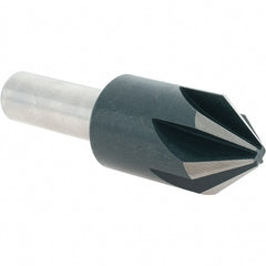 Value Collection - 7/8" Head Diam, 1/2" Shank Diam, 6 Flute 82° High Speed Steel Countersink - Americas Tooling