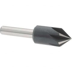 Value Collection - 1/2" Head Diam, 1/4" Shank Diam, 6 Flute 82° High Speed Steel Countersink - Americas Tooling