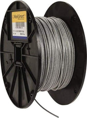 Value Collection - 3/32" x 1/16" Diam, Aircraft Cable - 480 Lb Breaking Strength, 7 x 7 Strand Core, Vinyl Coating - Americas Tooling