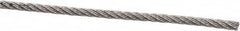 Value Collection - 1/16" Diam, Aircraft Cable - 480 Lb Breaking Strength, 7 x 7 Strand Core - Americas Tooling