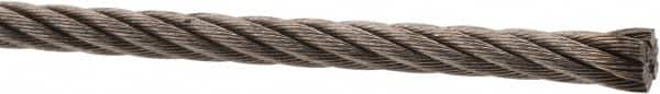 Value Collection - 3/16" Diam, Aircraft Cable - 3,700 Lb Breaking Strength, 7 x 19 Strand Core - Americas Tooling