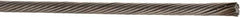 Value Collection - 3/32" Diam, Aircraft Cable - 1,200 Lb Breaking Strength, 1 x 19 Single Strand - Americas Tooling