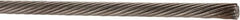 Value Collection - 1/8" Diam, Aircraft Cable - 2,100 Lb Breaking Strength, 1 x 19 Single Strand - Americas Tooling