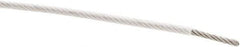 Value Collection - 3/32" x 1/16" Diam, Aircraft Cable - 480 Lb Breaking Strength, 7 x 7 Strand Core, Nylon Coating - Americas Tooling