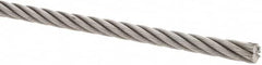 Value Collection - 3/8" Diam, Steel Wire Rope - 11,800 Lb Breaking Strength, 6 x 19 IWRC - Americas Tooling