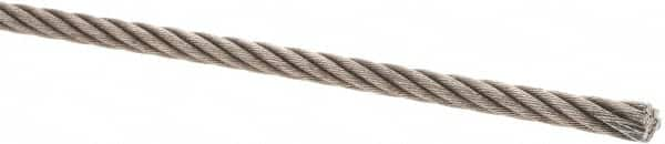 Value Collection - 1/4" Diam, Steel Wire Rope - 5,300 Lb Breaking Strength, 6 x 19 IWRC - Americas Tooling