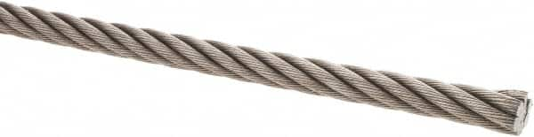 Value Collection - 3/8" Diam, Steel Wire Rope - 10,980 Lb Breaking Strength, 6 x 37 IWRC - Americas Tooling