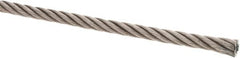 Value Collection - 1/4" Diam, Steel Wire Rope - 5,300 Lb Breaking Strength, 6 x 37 IWRC - Americas Tooling