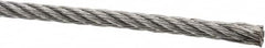 Value Collection - 5/32" Diam, Aircraft Cable - 2,600 Lb Breaking Strength, 7 x 7 Strand Core - Americas Tooling