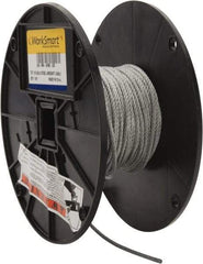 Value Collection - 1/8" Diam, Aircraft Cable - 1,700 Lb Breaking Strength, 7 x 7 Strand Core - Americas Tooling