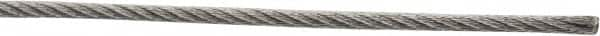 Value Collection - 1/16" Diam, Aircraft Cable - 480 Lb Breaking Strength, 7 x 7 Strand Core - Americas Tooling