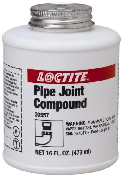 Loctite - 16 Fluid Ounce Brush Top Can, Medium Strength Brown Chemical Pipe Thread Sealant - Series 5117 - Americas Tooling