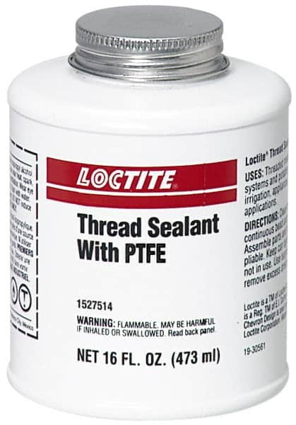 Loctite - 16 Fluid Ounce Brush Top Can, White, Paste Chemical Pipe Thread Sealant - Series 5113 - Americas Tooling