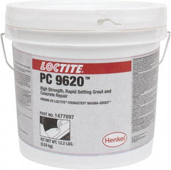 Loctite - 128 Fluid Ounce Container, Gray, Tub Magnesium Phosphate Construction Adhesive - Series Magna-Grout, 15 to 22 min Fixture Time, Indoor, Outdoor - Americas Tooling