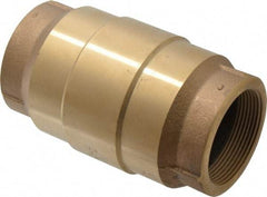 Strataflo - 2" Brass Check Valve - Inline, FNPT x FNPT, 200 WOG - Americas Tooling