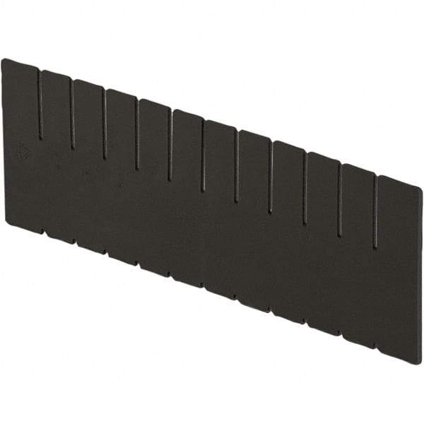 LEWISBins+ - 11-1/4" High, Black Bin Divider - Use with DC3120, Long Side Measures 11.3" Tall - Americas Tooling