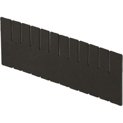 LEWISBins+ - 11-1/4" High, Black Bin Divider - Use with DC3120, Long Side Measures 11.3" Tall - Americas Tooling